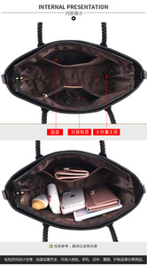 Bolsos de Mano Grandes y Elegantes de Moda al por Mayor de Fábrica, Bolsos de Hombro Grandes de PU para Mujer, Bolsos de Mano de Cuero de Lujo - Product Image 6