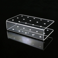 Support de sucettes transparent en acrylique en gros, présentoir à 15 trous pour gâteaux et bonbons de Noël