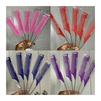 Vente en gros d'outils d'extension de cheveux peigne de séparation personnalisé peigne de séparation de poils de queue de rat résistant à la chaleur logo personnalisé