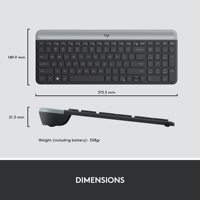 Original Logitech MK470 Combo de teclado y ratón inalámbrico Delgado Combo de teclado y ratón inalámbrico silencioso compacto ultrafino
