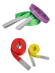 동맥스 중량물 리프팅 웨빙 슬링 벨트, 인기 판매 산업용 100% 폴리에스터 아이 타입 이중 플라이 웨빙 리프팅 슬링 - Product Image 2