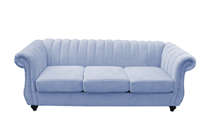 Canapé sectionnel trois places de style royal chinois contemporain en tissu velours, mobilier de luxe pour salon - Product Image 2