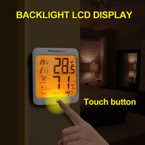 ThermoPro TP53 Igrometro Touch Screen Indoor Outdoor Termometro con Igrometro Sensore di Umidità - Product Image 3