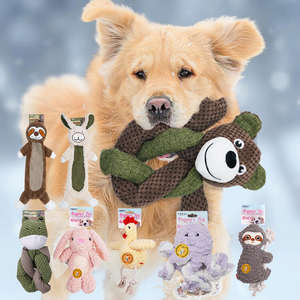 Jouet à mâcher interactif en peluche lapin pour chiens de taille moyenne à grande, aide à soulager le stress lié aux morsures dentaires, usage quotidien - Product Image 3