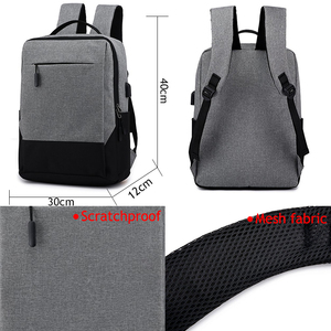 Sac à dos pour ordinateur portable en nylon élégant, grande capacité, étanche, pour affaires et école, avec port USB et lumière intégrée, idéal pour les déplacements quotidiens - Vente en gros usine - Product Image 2