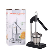 Presse-agrumes manuel en acier inoxydable à long manche en stock Presse-agrumes à manivelle durable pour la maison Petit fabricant de jus Citron Orange Presse puissante
