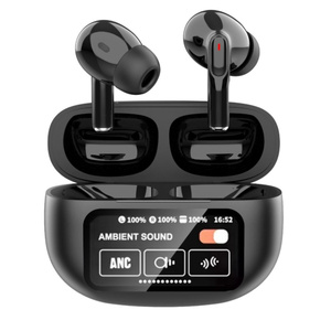 Waterproof AI Earbuds BT5.4 Color Screen Touch Control Sound Low Latency Digital Display Long <b>Battery</b> Life up to 20 Hours of Pla - Product Image 2