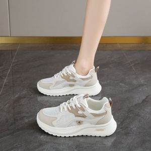<span class=keywords><strong>Sneakers</strong></span> con Tacco Alto Traspiranti in Rete con Lacci per Donne 2025 Nuova Primavera Autunno Scarpe Leggere da Corsa per Studentesse delle Scuole Medie - Product Image 2