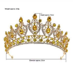 Nouvelle conception de <span class=keywords><strong>couronne</strong></span> de mariée en cristal coloré, <span class=keywords><strong>couronne</strong></span> de reine de beauté, diadème de <span class=keywords><strong>mariage</strong></span> pour femmes - Product Image 5