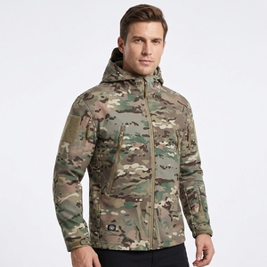 <span class=keywords><strong>Giacca</strong></span> <span class=keywords><strong>Softshell</strong></span> da Uomo in Pelle di Squalo Traspirante e Impermeabile Calda e Resistente all'Usura per Esterno con Chiusura a Cerniera Antivento - Product Image 3