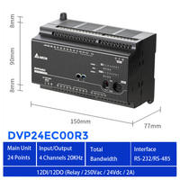 PLC Delta DVP24EC00R3 Serie EC3 de 24 Puntos con Salida de Relé, RS485 para Control de Automatización de Maquinaria Industrial, Precio de Fábrica