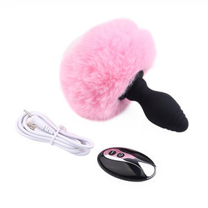 Juguetes anales Control remoto eléctrico conejo de silicona cola corta Butt Plug en forma de corazón Juguetes sexuales para mujeres Juguetes Sexua - Product Image 5