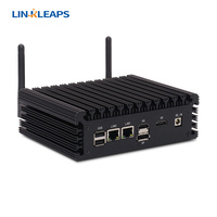 Linkleaps 12th Gen N100 Fanless Mini PC industrial 4GB RAM 2x 2.5GbE 2x RS232 RS485 3x HD Displays Computadora integrada Producto caliente