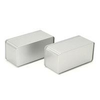 Boîte en métal rectangulaire, argent mat, vide, personnalisable avec logo, 190x90x85mm, pour emballage cadeau, bonbons, thé