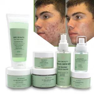 7Pcs Whitening Aloë Vera Groene Thee Boom Vette Facial Anti Acne Huidverzorging Set (Nieuw)