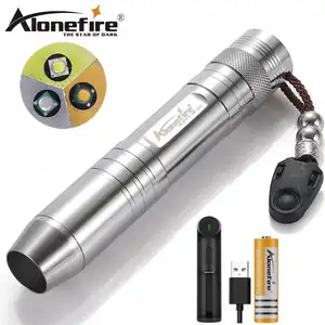 AloneFire SV300 3 в 1 из нержавеющей стали 3 Led белого и желтого цвета УФ 365nm фонарик камень янтарь, нефрит деньги обнаружения света 18650 батарея