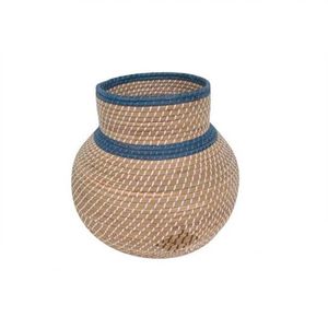 European-Style Home Living Room Rectangle Seaweed Woven Flower Basket Water Hyacinth Potted Decoration Grass Woven <b>Storage</b> - Product Image 1