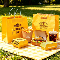 Boîte en papier personnalisée pour poulet frit, hamburgers, poisson et frites, emballage alimentaire pour snacks de rue et restauration rapide