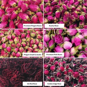 Thé de <span class=keywords><strong>roses</strong></span> Pinyin en vrac, thé en feuilles de fleurs séchées de <span class=keywords><strong>roses</strong></span> rouges du Yunnan à double pétales, 500g, à conserver au réfrigérateur - Product Image 3