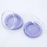 A045 Boîtier compact rond en plastique violet pour cosmétiques, vide, pour poudre pressée, fard à paupières, blush, couleur nude, prix