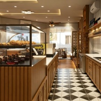 Meubles de vitrine pour boulangerie, pâtisserie et café, design personnalisé, vitrine en verre, comptoir de bar complet pour restaurant, décoration