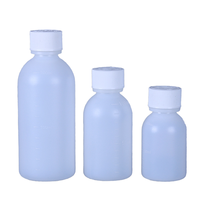 1oz 2oz 3.3oz bouteille d'emballage de sirop contre la toux en plastique PEHD à bouche étroite avec bouchon antivol pour enfant