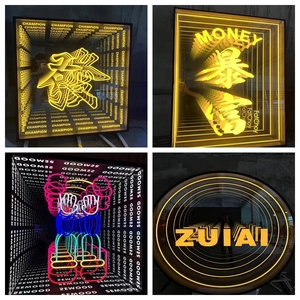 Personalised <strong>Custom</strong> Text Infinity Mirror Neon <strong>Sign</strong> Art <strong>Wall</strong> Decor Led Infinity Mirror <strong>Sign</strong> - Product Image 5