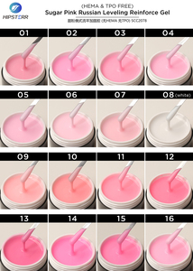 Gel de Nivelación Ruso Color Rosa Azucarado, Gel Autonivelante Ruso Sin HEMA ni TPO, Esmalte de <span class=keywords><strong>Uñas</strong></span>, Producto para Arte de <span class=keywords><strong>Uñas</strong></span>, Barniz de Gel UV - Product Image 5