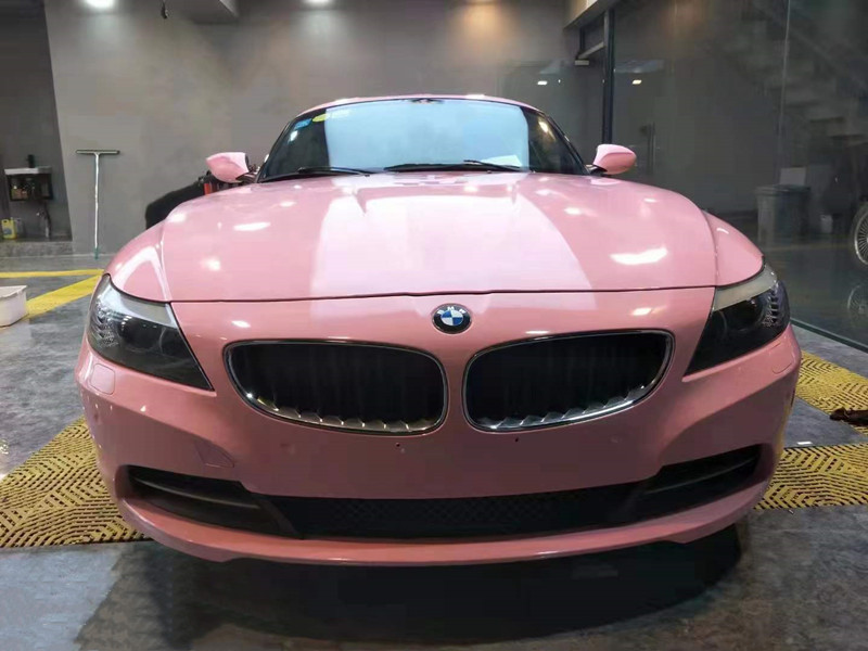Pearl Pink Super Gloss Crystal Car Vinyl Wrap - Uv Proof & Scratch