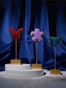 Expositor de Joyería Ecológico JINSKY de Metal y Microfibra con Color y Tamaño Personalizables y Logotipo Personalizado - Product Image 2