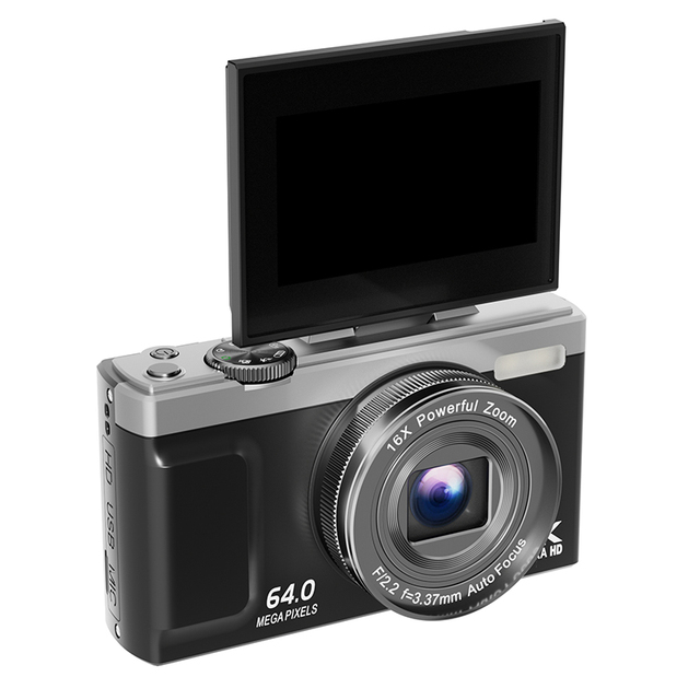 4K HD Mirrorless Flip Screen Digital Camera - Student Retro Campus Recorder - Selfie Video Photo All-in-One