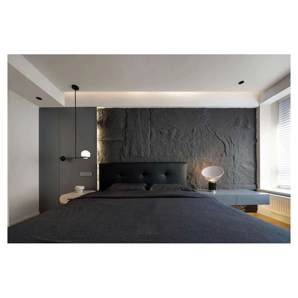 PU Artificial Veneer Faux Stone Wall Panel for Home Decor Exterior Design Geometric for Bathroom Hotel Firewall Board
