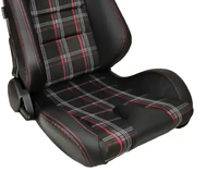 Siège de course universel réglable JIABEIR JBR1053 en PVC noir au design élégant pour simulateur de course - Pièces automobiles
