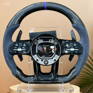 <span class=keywords><strong>Volant</strong></span> en fibre de carbone et Alcantara de style sport AMG pour <span class=keywords><strong>Mercedes</strong></span> Benz A, <span class=keywords><strong>B</strong></span>, C, E, S, CLA, CLS, GLA, GLB, GLC, GLE, GLS, <span class=keywords><strong>Classe</strong></span> G - Product Image 6