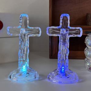 ไฟ LED รูปกากบาทสร้างสรรค์ แสงหลากสี โปร่งแสง สำหรับห้องนอน - รุ่นอีสเตอร์และคริสต์มาส ราคาโรงงาน - Product Image 6