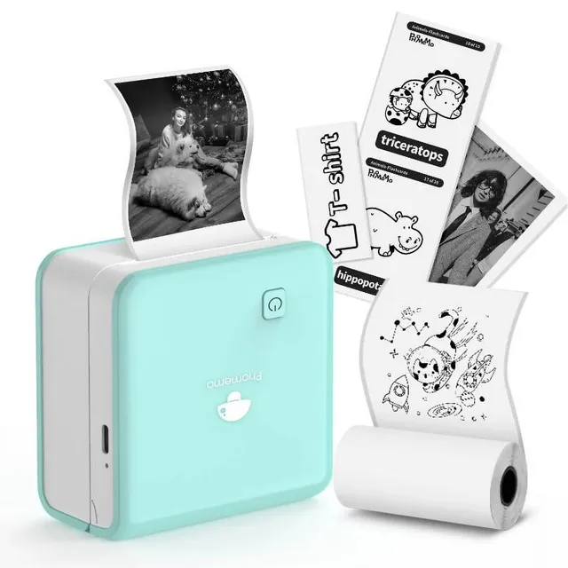 M02 Pro Portable Mini Photo Printer 300 Dpi Wireless BT Sticker for iPhone and Android Usage Type Printing