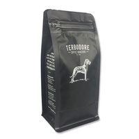 Sacs d'emballage personnalisés en plastique pour poudre protéinée, avec logo, fond plat, pour grains de café, avec valve et fermeture éclair