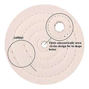 Meule de polissage extra épaisse 6 pouces (70 plis) pour outil de meuleuse d'établi avec trou d'arbre de 1/2 "2 PCS - Product Image 3