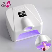Nouvelle lampe UV LED pour ongles à double zone, double affichage, 4 réglages de minuterie, 71+7 LED, séchage rapide, double couche