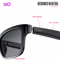 Lunettes de soleil de traduction IA, lunettes audio avec contrôle tactile par application et reconnaissance vocale pour les voyages d'affaires et les réunions