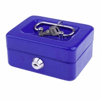 Boîte de rangement en métal portable créative, coffre-fort avec serrure, boîte à argent