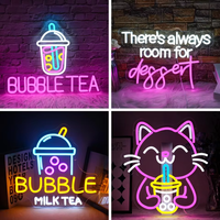 Dropshipping letrero de neón Logo personalizado Led luz letra acrílico Rgb para tienda de negocios salón tienda pared abierta al aire libre cumpleaños boda