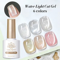 BORN PRETTY 2026 Gel à ongles effet œil de chat, couleur tendance, non toxique, gelée transparente rose, perles de verre, cristal de glace, gel polish œil de chat clair de lune