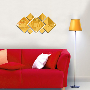 Set Creativo di 7 <span class=keywords><strong>Adesivi</strong></span> a Specchio 3D Fai-da-Te, Fogli Decorativi a Specchio per Pareti e Sfondi - Product Image 4