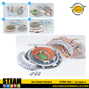 Puzzle 3D di Famosi Stadi di Calcio CLEVER & HAPPY, Grande Formato, Alta Qualità, Design Complicati, UK Spagna Italia Germania ORDINE MISTO - Product Image 6