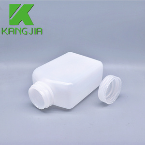 시약 HDPE 바이알용 고급 <span class=keywords><strong>500</strong></span> ML 화학 플라스틱 사각 병 나사 캡 100% 누출 방지 공장 직접 공급 - Product Image 4