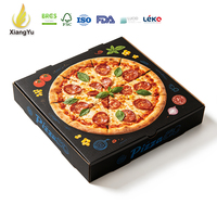 Boîtes à pizza en carton ondulé imprimées sur mesure, emballage alimentaire en carton avec logo pour les commandes à emporter des pizzerias et les magasins de pizzas