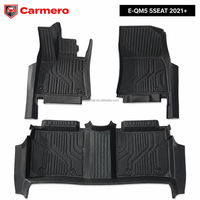 Tapis de sol de voiture sur mesure de haute qualité en TPE 5D, imperméables, à canaux profonds, conception OEM d'usine pour HongQi E-QM5 5 places 2021