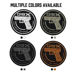 Parche Táctico para Mochila con Velcro y Luz Nocturna de Goma Suave 3D de PVC <span class=keywords><strong>GLOCK</strong></span> - Product Image 2