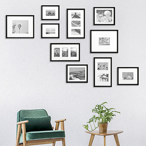 Homco đơn giản màu đen MDF khung ảnh nghệ thuật trang trí bằng gỗ khung trưng bày 8*10 inch bàn đứng treo tường 10*12 khung ảnh - Product Image 4